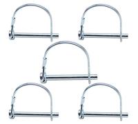 CEEYSEE 5 perni di sicurezza da 6 mm x 55 mm, con chiusura a scatto in zincato, per rimorchi, camion, trattori, ribaltabili, fattorie, tosaerba (D6 mm x 55 mm)