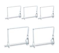 CEEYSEE 5 Pezzi Asse di Bloccaggio 6 mm x 70 mm Un Asse di Bloccaggio con Splinte a L con Blocco ad Incastro e Braccio Angolare in Zincato per Rimorchi, Trattori, Autocarri, Fattoria, Tosaerba (F.6 mm