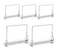 CEEYSEE 5 Pezzi Spina di Sicurezza 10 mm x 70 mm Uno spinotto tubolare con fermaglio ad incastro con braccio angolare quadrato zincato per rimorchi, trattori, ribaltabili, fattorie, tosaerba (F.10 mm