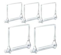 CEEYSEE 5 Pezzi Spinta di Sicurezza 8 mm x 70 mm Uno Spinta di Sicurezza con Fissaggio a Rastrello e Braccio Angolo in Zincato per Rimorchi, Trattori, Autocarri, Fattoria, Tosaerba (F.8 mm x 70 mm)