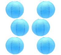 CEEYSEE 6 Pezzi Lanterne di Carta 30cm Lanterne Rotonde Blu cielo di Carta Lanterne di Carta Appese per Decorazioni di Festa Compleanno Matrimonio Natale Giardini(DTLS)