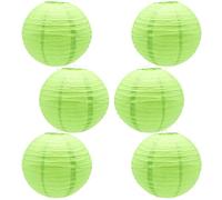 CEEYSEE 6 Pezzi Lanterne di Carta 30cm Lanterne Rotonde Erba verde di Carta Lanterne di Carta Appese per Decorazioni di Festa Compleanno Matrimonio Natale Giardini(DCLS)