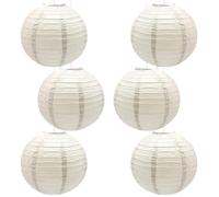 CEEYSEE 6 Pezzi Lanterne di Carta 30cm Lanterne Rotonde Grigio di Carta Lanterne di Carta Appese per Decorazioni di Festa Compleanno Matrimonio Natale Giardini(DHIS)
