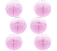 CEEYSEE 6 Pezzi Lanterne di Carta 30cm Lanterne Rotonde Rosa di Carta Lanterne di Carta Appese per Decorazioni di Festa Compleanno Matrimonio Natale Giardini(DFNS)