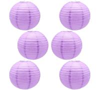 CEEYSEE 6 Pezzi Lanterne di Carta 30cm Lanterne Rotonde Viola Appese per Decorazioni di Festa Compleanno Matrimonio Natale Giardini(DQZS)