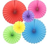 CEEYSEE 6 Pezzi Ventagli di Carta 20/30/40cm Decorazione di Festa Rotondi Fiori dei Ventagli di Carta Ghirlande di Carta Decorazioni da Appendere per Feste, Giardini e Compleanni(ZCIS)