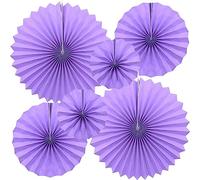 CEEYSEE 6 Pezzi Ventagli di Carta 20/30/40cm Decorazione di Festa Rotondi Fiori dei Ventagli Ghirlande di Carta Decorazioni da Appendere per Feste, Giardini e Compleanni(ZZIS)