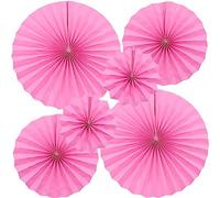 CEEYSEE 6 Pezzi Ventagli di Carta 20/30/40cm Decorazione di Festa Rotondi Fiori dei Ventagli Ghirlande di Carta Decorazioni da Appendere per Feste, Giardini e Compleanni(ZMHS)