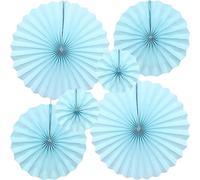 CEEYSEE 6 Pezzi Ventagli di Carta 20/30/40cm Decorazione di Festa Rotondi Fiori dei Ventagli Ghirlande di Carta Decorazioni da Appendere per Feste, Giardini e Compleanni(ZLNS)