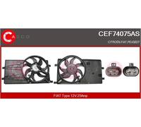 Motore ventola radiatore per guida a Sx/Dx CEF74075AS CASCO per CITROËN