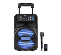 Cefa Toys - Altoparlante Portatile Bluetooth con Microfono, Telecomando, Batteria Ricaricabile, Illuminazione LED, riprodotto mp3 USB, Maniglia telecopica e Ruote, 100 Watt.