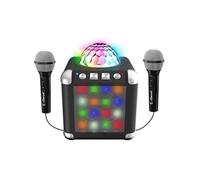 Cefa Toys -Karaoke con amplificatore, disco ball, 2 microfoni, altoparlante wireless, effetti di luci e suoni, compatibile con Youtube, Spotify e app karaoke