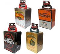 Cefa Toys Valigetta metallica vintage assortita Hot Wheels, capacità di 18 auto, stoccaggio e organizer per collezionisti e bambini. Adatto a partire dai 3 anni.