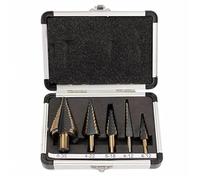 CEFEPH Set di punte a più diametri professionali CFH56897 HSS per acciaio INOX, metallo, legno, plastica, ecc