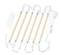 Cefrank Kit di 6 barre luminose collegabili, strisce LED sotto mobili illuminanti, 300 mm x 6, con interruttore (bianco caldo, 3000K)
