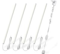 Cefrank Kit di Illuminazione Sottopensile a Forma di V - 4pz Barre Luminose LED Dimmerabili da 31,5 cm più Eleganti per Illuminazione Continua di Vetrine e Mensole - 1200lm, 12W - Bianco Puro 6000K