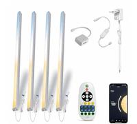 Cefrank Luci LED Smart Sottopensile 4x30cm con App Alexa Google | Temperatura regolabile da 2700K a 6000K, dimmerazione continua, scene e timer, 4 barre a V da 3W, comandi vocali