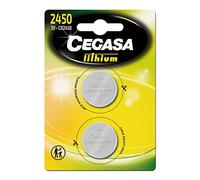 Cegasa CR2450 - Confezione 2 batterie pulsante litio