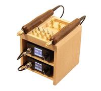 CEGBREU Macchina elettrica for Piegare i Bordi in Pelle, pressa elettrica for sigillare i Bordi a Caldo: Temperatura Regolabile, Impugnatura ergonomica in Noce(Dual Machines)