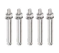 CEHJZQRPL 5 pezzi bulloni ad espansione for impieghi gravosi - M12 × 70 mm a M12 × 120 mm bullone di ancoraggio con manicotto di espansione con dado esagonale in acciaio inossidabile(M12x120mm)