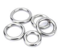 CEHJZQRPL Anello Circolare Senza Saldatura in Acciaio Inossidabile 304 Anelli Rotondi saldati in Metallo Adatti for attività all'aperto, Campeggio, 5 Pezzi(WD:10mm,ID:100mm)