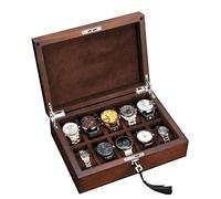 CEHJZQRPL Custodia for organizer for orologi - Vetrine for gioielli di lusso a 6 scomparti con coperchio in vetro con cornice, chiusura robusta e sicura