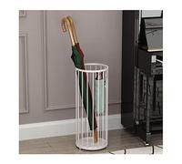 CEHJZQRPL Portaombrelli moderno in ferro, organizer for ombrellone da corridoio, con 4 ganci e vaschetta raccogli-gocce.(White)