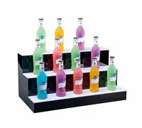 CEHJZQRPL Scaffale per bottiglie di liquore illuminato, Liquore bottiglia alcol whisky ripiani rack stand vassoio con telecomando for casa bar soggiorno accessori e decorazioni(60 * 33 * 31cm)