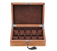 CEHJZQRPL Scatola porta orologi da uomo, organizer in legno con 10 scomparti, custodia portagioie for bracciali da donna con lucchetto in metallo.