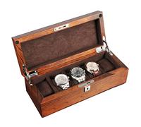 CEHJZQRPL Scatola porta orologi in legno con 12 scomparti, custodia portaoggetti for gioielli, con cuscini rimovibili e chiusura in metallo