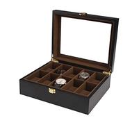 CEHJZQRPL Scatola portaoggetti for orologi da polso, gioielli, bracciali, con coperchio in vetro, organizer for vetrine