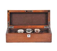 CEHJZQRPL Scatola portaoggetti for orologi e gioielli a 5 griglie, organizer for bracciali, scatole portaoggetti con supporti for cuscini e chiusura in metallo - Marrone