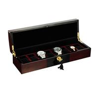 CEHJZQRPL Scatola portaoggetti for orologi e gioielli con 8 griglie, organizer for braccialetti, con cuscini e lucchetto in metallo bloccabile