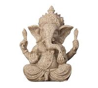 CEHJZQRPL Statua del Signore Ganesha bianco Buddha Elefante Dio Scultura Statue di Buddha indiano Ganesh Artigianato in resina arenaria Decorazione for la casa(Sandstone Color)