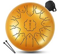 CEHJZQRPL Strumenti a percussione Tasto C 13 note 12 pollici Tamburo con linguetta in acciaio con borsa for il trasporto Bacchette for batteria Copri dita for educazione musicale Concerto Guarigione m