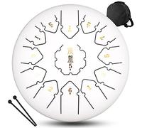 CEHJZQRPL Strumenti a percussione Tasto C 13 note 12 pollici Tamburo con linguetta in acciaio con borsa for il trasporto Bacchette for batteria Copri dita for educazione musicale Concerto Guarigione m