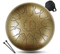 CEHJZQRPL Strumenti a percussione Tasto C 13 note 12 pollici Tamburo con linguetta in acciaio con borsa for il trasporto Bacchette for batteria Copri dita for educazione musicale Concerto Guarigione m