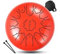 CEHJZQRPL Strumenti a percussione Tasto C 13 note 12 pollici Tamburo con linguetta in acciaio con borsa for il trasporto Bacchette for batteria Copri dita for educazione musicale Concerto Guarigione m