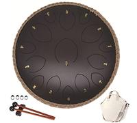 CEHJZQRPL Tamburo con Lingua in Acciaio 15 Note 14 Pollici, Set di Strumenti a Percussione da Meditazione, Tamburo a Mano con Borsa for Il Trasporto, Mazze for Libri di Musica, Bacchette e Plettri for