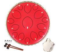 CEHJZQRPL Tamburo con Lingua in Acciaio 15 Note 14 Pollici, Set di Strumenti a Percussione da Meditazione, Tamburo a Mano con Borsa for Il Trasporto, Mazze for Libri di Musica, Bacchette e Plettri for