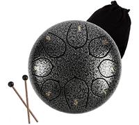 CEHJZQRPL Tamburo con lingua in acciaio da 6 pollici, tamburo handpan con 8 note di Do maggiore, mini kit di strumenti a percussione con borsa, libro di spartiti, mazze e plettri for bambini Adulti Yo