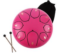 CEHJZQRPL Tamburo con lingua in acciaio da 6 pollici, tamburo handpan con 8 note di Do maggiore, mini kit di strumenti a percussione con borsa, libro di spartiti, mazze e plettri for bambini Adulti Yo