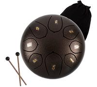 CEHJZQRPL Tamburo con lingua in acciaio da 6 pollici, tamburo handpan con 8 note di Do maggiore, mini kit di strumenti a percussione con borsa, libro di spartiti, mazze e plettri for bambini Adulti Yo
