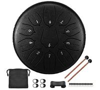 CEHJZQRPL Tamburo con Lingua in Acciaio, Set da 6 Pollici a 11 Toni, Tamburo Handpan con Bacchette, Borsa da Trasporto, Regalo for Principianti, Adulti, Bambini, Strumento a Percussione for la Meditaz