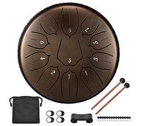 CEHJZQRPL Tamburo con Lingua in Acciaio, Set da 6 Pollici a 11 Toni, Tamburo Handpan con Bacchette, Borsa da Trasporto, Regalo for Principianti, Adulti, Bambini, Strumento a Percussione for la Meditaz