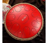 CEHJZQRPL Tamburo con lingua in acciaio, tamburo con lingua a 15 note, strumento a percussione con tamburo in acciaio da 14 pollici, tamburo curativo con bacchette, adesivo tonale e borsa da viaggio p