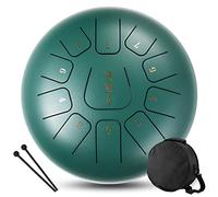 CEHJZQRPL Tamburo for lingua 12 pollici 11 toni Chiave C Strumenti a percussione in acciaio Tamburo etereo Tamburo handpan con bacchette for batteria Borsa da trasporto Regalo for principianti Adulti