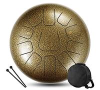 CEHJZQRPL Tamburo for lingua 12 pollici 11 toni Chiave C Strumenti a percussione in acciaio Tamburo etereo Tamburo handpan con bacchette for batteria Borsa da trasporto Regalo for principianti Adulti