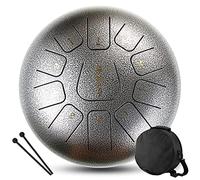 CEHJZQRPL Tamburo for lingua 12 pollici 11 toni Chiave C Strumenti a percussione in acciaio Tamburo etereo Tamburo handpan con bacchette for batteria Borsa da trasporto Regalo for principianti Adulti