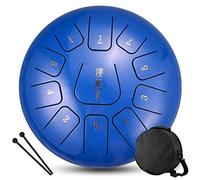 CEHJZQRPL Tamburo for lingua 12 pollici 11 toni Chiave C Strumenti a percussione in acciaio Tamburo etereo Tamburo handpan con bacchette for batteria Borsa da trasporto Regalo for principianti Adulti